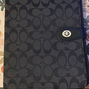 Black Coach Monogrammed iPad Case